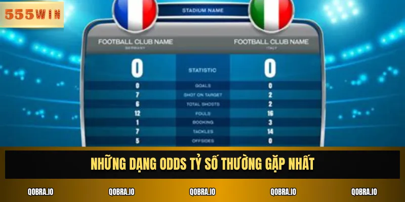 Những dạng odds tỷ số thường gặp nhất